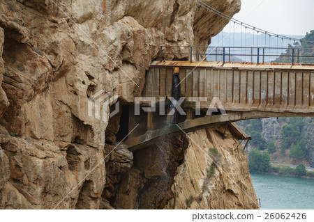 El Caminito del Rey footpath bridge closeup 26062426