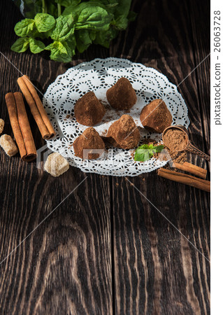 pyramid shape chocolate candies 26063728