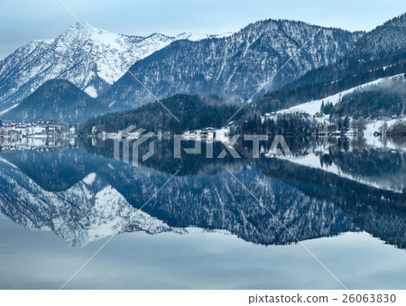 Alpine winter lake (Grundlsee, Austria). Alpine winter lake (Grundlsee, Austria). 26063830