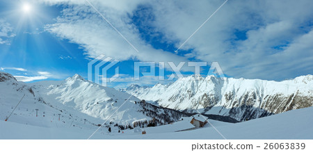 Sunshiny Silvretta Alps winter panorama (Austria) Sunshiny Silvretta Alps winter panorama (Austria) 26063839