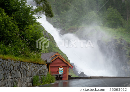 Latefoss waterfall in Norway Latefoss waterfall in Norway 26063912