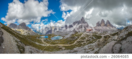 Three peaks. National Park Tre Cime di Lavaredo Three peaks. National Park Tre Cime di Lavaredo 26064085