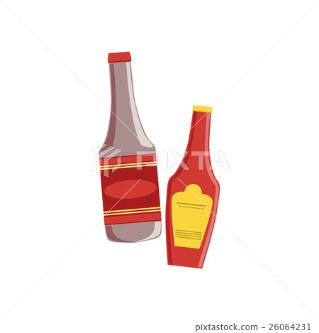 Ketchup And Sauce Set Of Pizza Ingredients Ketchup And Sauce Set Of Pizza Ingredients 26064231