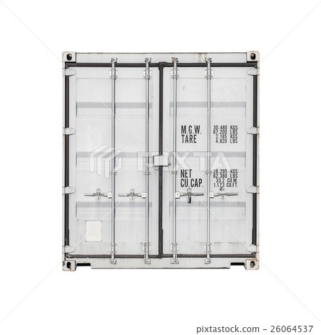 Standard cargo container isolated 26064537