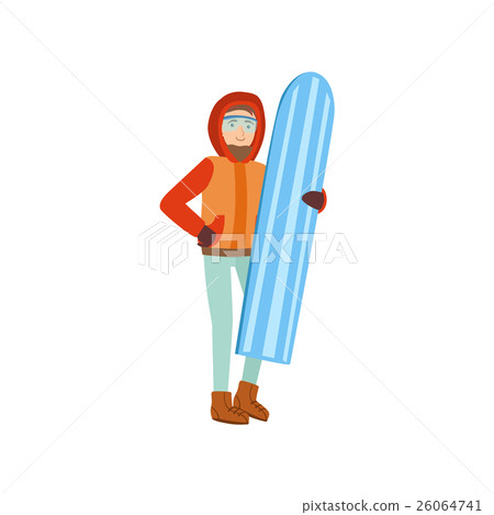 Guy Holding Snowboard Winter Sports Illustration Guy Holding Snowboard Winter Sports Illustration 26064741
