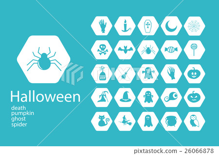 Set of Halloween characters. Scrapbook elements 26066878