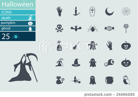 Set of Halloween characters. Scrapbook elements Set of Halloween characters. Scrapbook elements 26066880