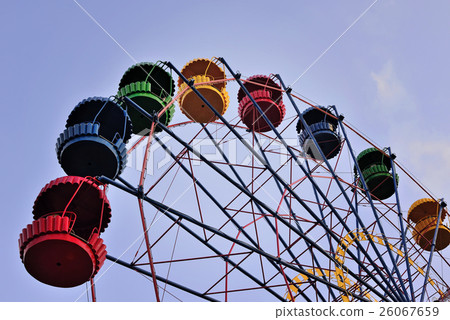 Ferris wheel on the background of blue sky Ferris wheel on the background of blue sky 26067659