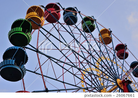 Ferris wheel on the background of blue sky Ferris wheel on the background of blue sky 26067661
