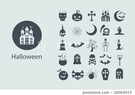 Set of Halloween characters. Scrapbook elements Set of Halloween characters. Scrapbook elements 26068053
