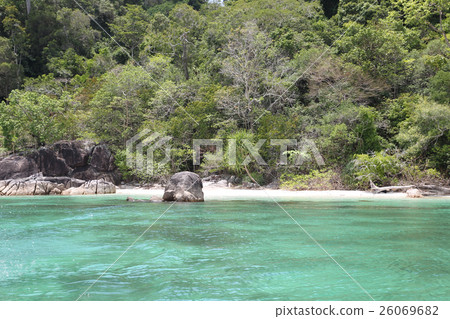 scenic views of the coastline of archipelago  26069682