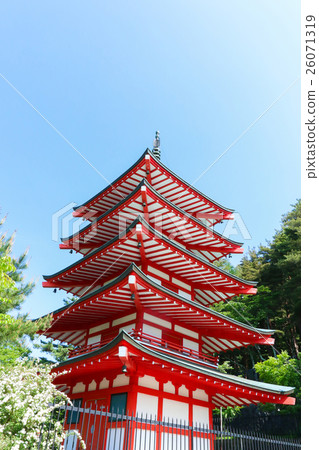 Chureito Pagoda in Summer 26071319