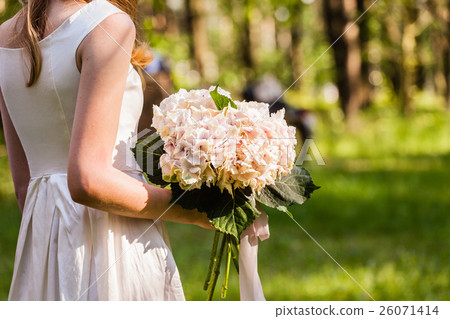Beautiful bride with flowers Beautiful bride with flowers 26071414