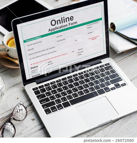 Online Application Form Document Concept Online Application Form Document Concept 26072080