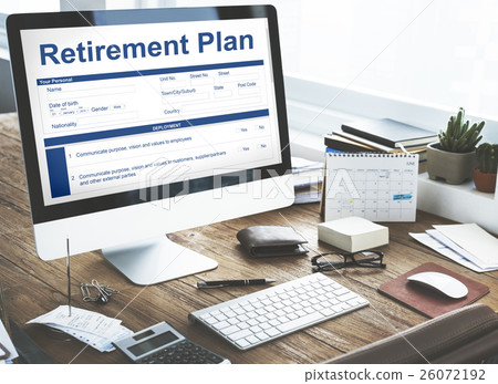 Retirement Plan Financial Investment Application Form Concept 26072192