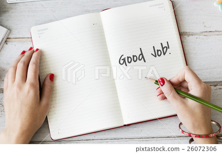 Good Job Outstanding Perfect Satisfying Success Concept Good Job Outstanding Perfect Satisfying Success Concept 26072306