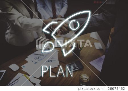 Business Sratup Goals Rocketship Graphic Concept Business Sratup Goals Rocketship Graphic Concept 26073462