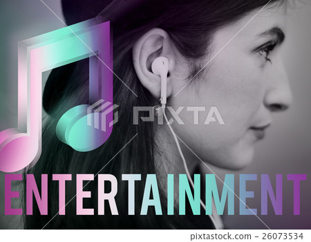 Digital Music Streaming Online Entertainment Media Concept 26073534