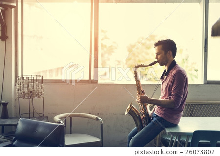 Saxophone Symphony Musician Jazz Instrument Concept 26073802