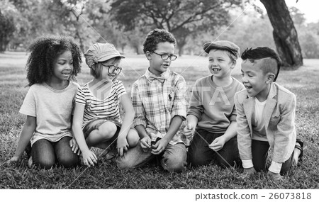 Casual Children Cheerful Cute Friends Kids Joy Concept 26073818