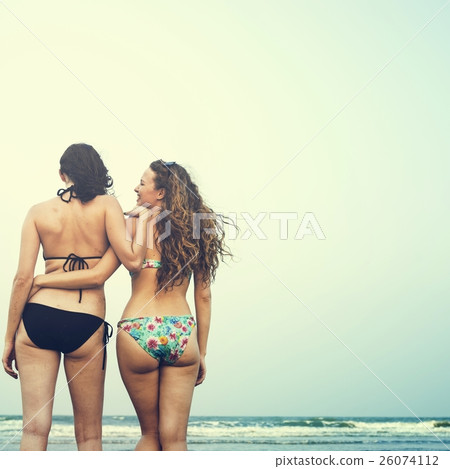 Girls Beach Summer Holiday Vacation Togetherness Concept 26074112