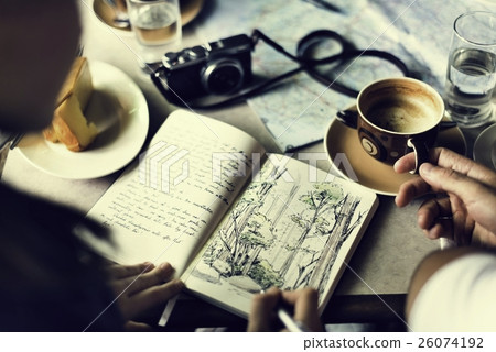 Coffee Table Drawing Nature Concept Coffee Table Drawing Nature Concept 26074192