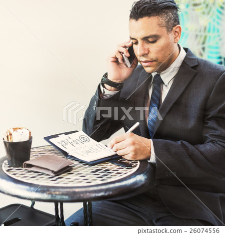 Business Man Calling Mobile Phone Concept Business Man Calling Mobile Phone Concept 26074556