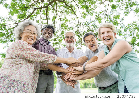 Group of Senior Retirement Friends Happiness Concept Group of Senior Retirement Friends Happiness Concept 26074753