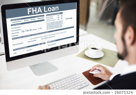 FHA Loan Federal Housing Administration Lending Concept FHA Loan Federal Housing Administration Lending Concept 26075324