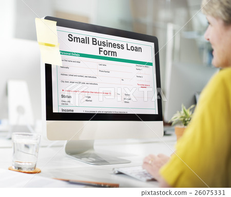 Small Business Loan Form Ownership Concept 26075331