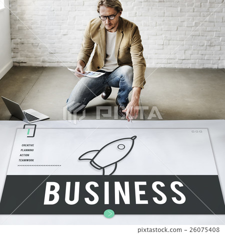 Business Rocket Ship Icon Graphic Concept Business Rocket Ship Icon Graphic Concept 26075408