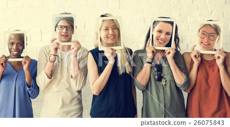 Business Team Holding Frame Concept Business Team Holding Frame Concept 26075843