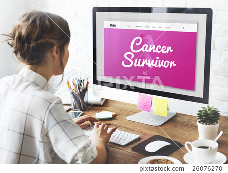 Pink Ribbon Cancer Presentation Concept Pink Ribbon Cancer Presentation Concept 26076270