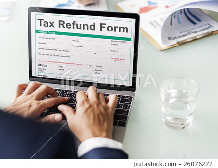Income Tax Return Deduction Refund Concept Income Tax Return Deduction Refund Concept 26076272