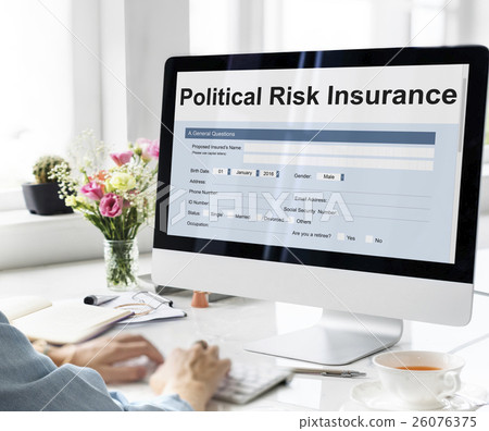 Political Risk Insurance Protection Government Concept Political Risk Insurance Protection Government Concept 26076375