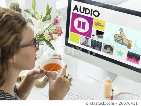 Media Player Audio Entertainment Streaming Concept 26076411