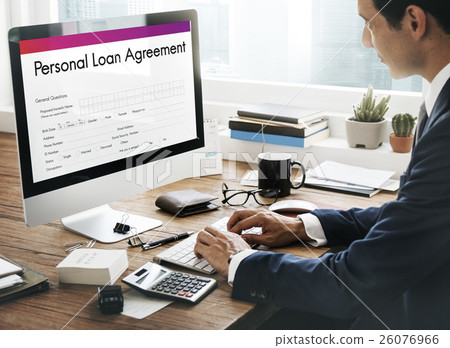 Personal Loan Agreement Form Concept 26076966