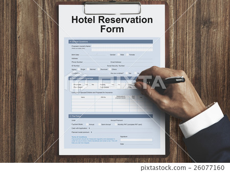 Hotel Booking Reservation Form Concept Hotel Booking Reservation Form Concept 26077160