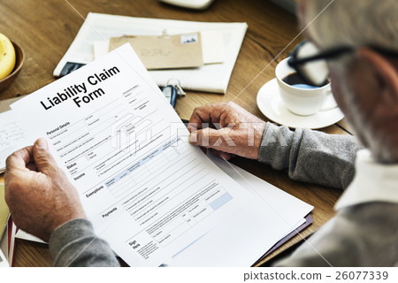 Liability Claim Form Document Application Concept 26077339