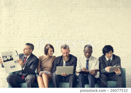 Business People Data Information Technology Concept Business People Data Information Technology Concept 26077532