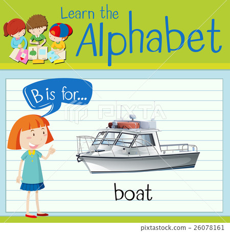 Flashcard alphabet B is for boat 26078161