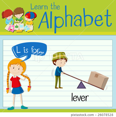 Flashcard letter L is for lever 26078528