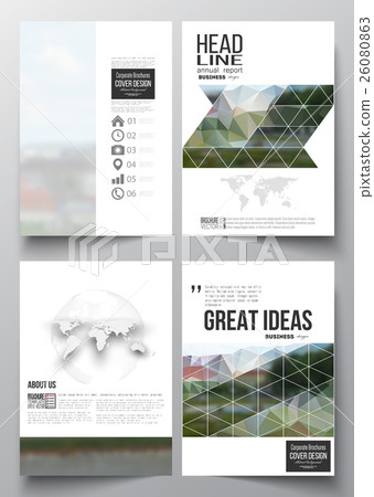Set of business templates for brochure, magazine 26080863