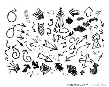Hand Drawn Arrow Icon Set - Stock Illustration [26081467] - PIXTA