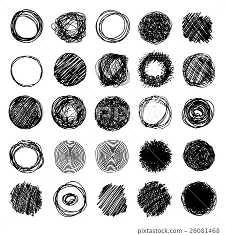 Set Of Pencil Hand Drawn Doodle Borders. 26081468
