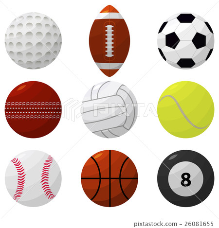 Sport Ball Set for Different Games. Vector 26081655