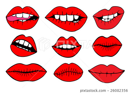vector illustrations - Sweet lips. vector illustrations - Sweet lips. 26082356