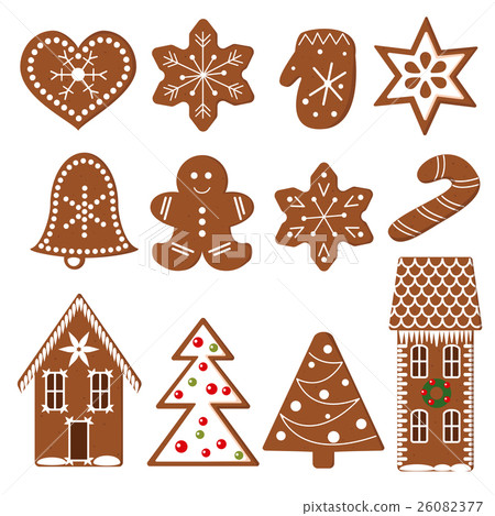 Set of gingerbread figures Set of gingerbread figures 26082377