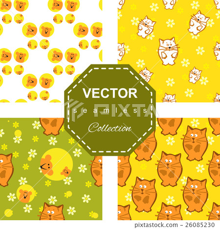 Pattern with cat and mouse Pattern with cat and mouse 26085230