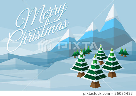 Merry Christmas Winter Background Scene 26085452